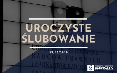 Uroczyste ślubowanie radców prawnych i aplikantów radcowskich